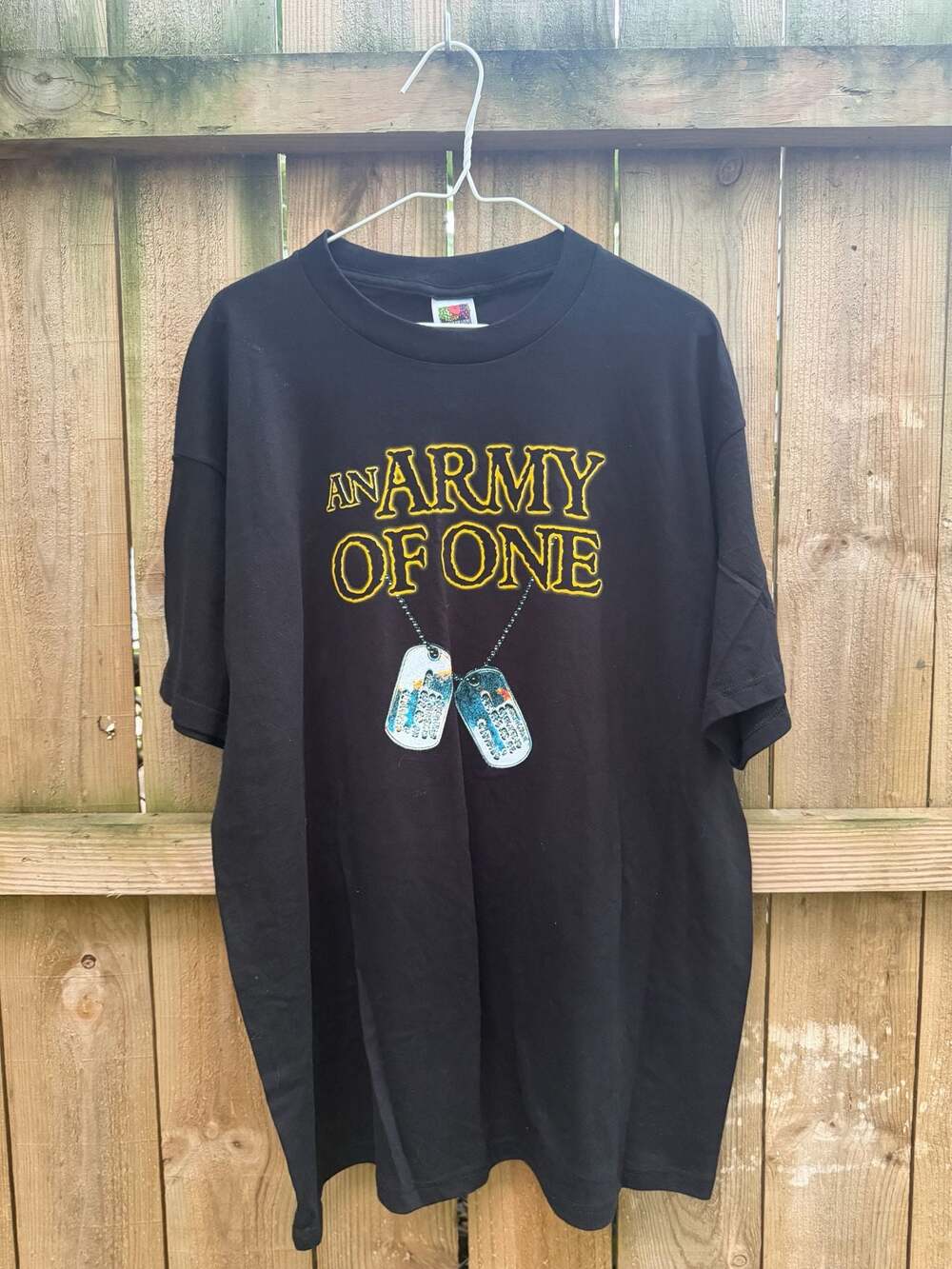 Vintage An Army Of One US Army Dog Tags Graphic T-Shirt